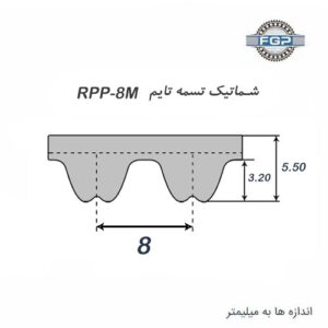 شماتیک تسمه تایمینگ RPP-8M